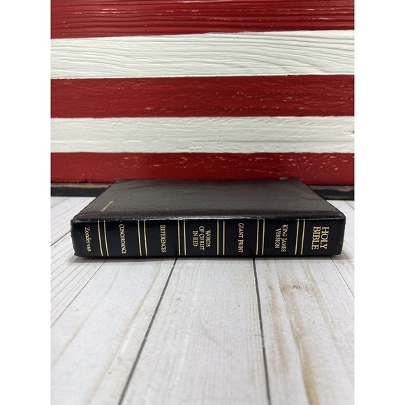 Holy Bible KJV GIANT PRINT Personal Size Concordance Zondervan, 1994 Imit. Lthr - Picture 10 of 13